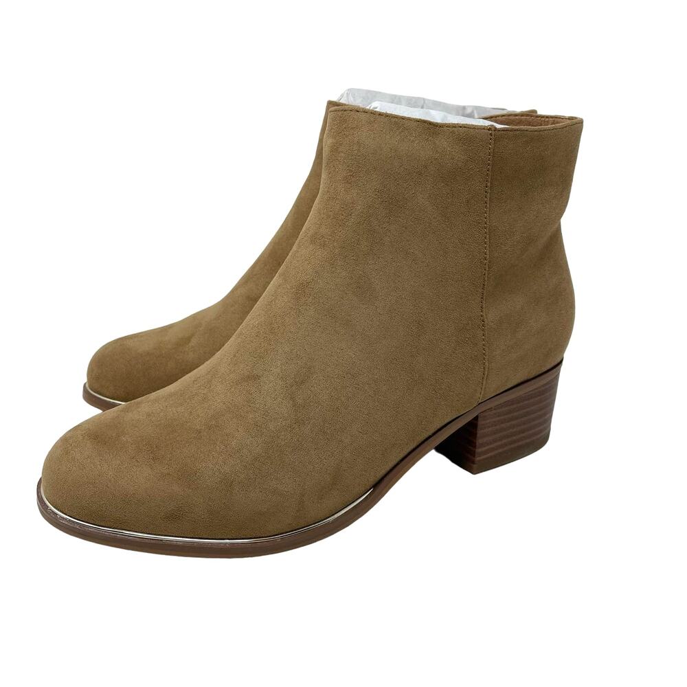 Lane Bryant Ankle Booties Faux Suede‎ Taupe Size 10W